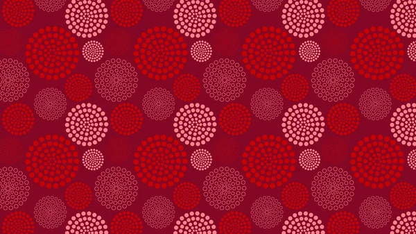 Abstracto Círculo Rojo Patrón Vector Ilustración — Archivo Imágenes Vectoriales