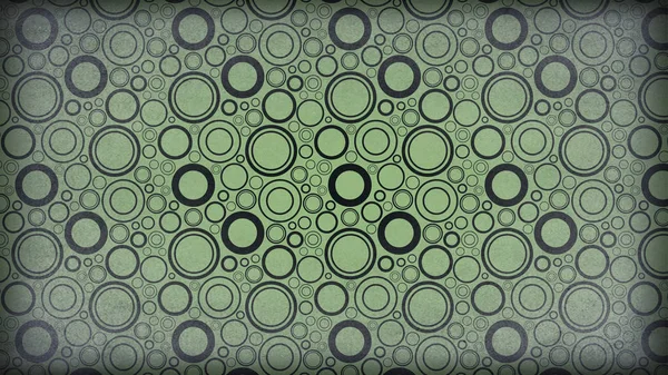 绿色和黑色几何圆背景 — 图库照片