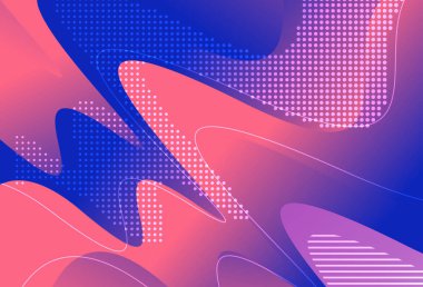 Renkli Soyut Özgeçmiş. Güzel zarif illüstrasyon, grafik sanat tasarımı 