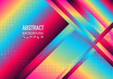 Renkli Soyut Özgeçmiş. Güzel zarif illüstrasyon, grafik sanat tasarımı 