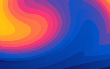 Renkli Soyut Özgeçmiş. Güzel zarif illüstrasyon, grafik sanat tasarımı 