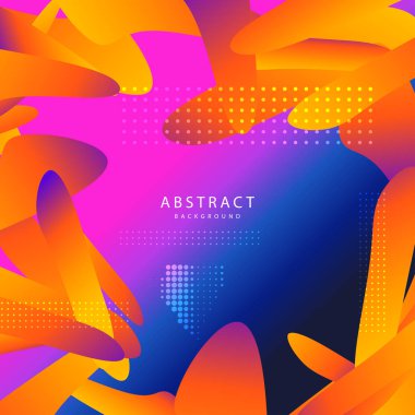 Renkli Soyut Özgeçmiş. Güzel zarif illüstrasyon, grafik sanat tasarımı 