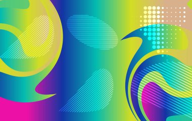 Renkli Soyut Özgeçmiş. Güzel zarif illüstrasyon, grafik sanat tasarımı 