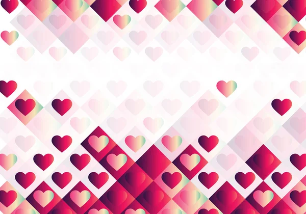 Bunte Vektor Illustration Des Valentinstags Hintergrund — Stockvektor