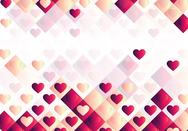 バレンタインデーの背景のカラフルなベクトルイラスト — ストックベクタ