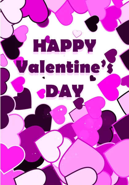 Kleurrijke Vector Illustratie Van Valentines Day Achtergrond — Stockvector
