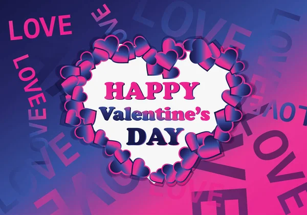 Kleurrijke Vector Illustratie Van Valentines Day Achtergrond — Stockvector