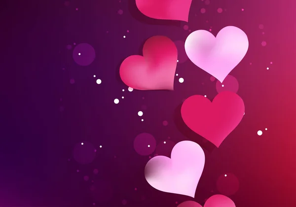 Colorful Vector Illustration Valentines Day Background — Stock Vector