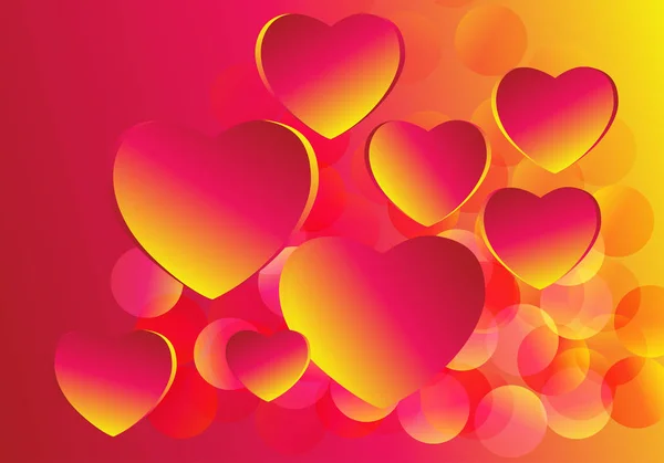 Vector Illustration Valentines Day Background — Stock Vector