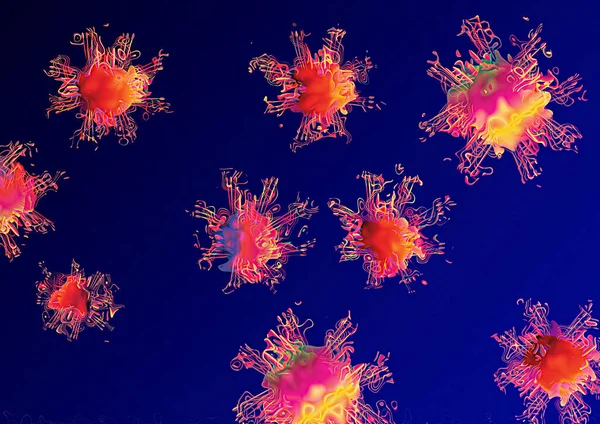 Chinese Coronavirus Covid Microscope Illustration — Stock Photo, Image