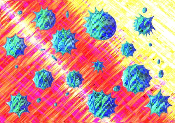 Китайський Коронавірус Covid Під Мікроскопом Приклад — стокове фото