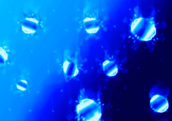 코로나 바이러스는 현미경으로 코로나 일치한다 — 스톡 사진