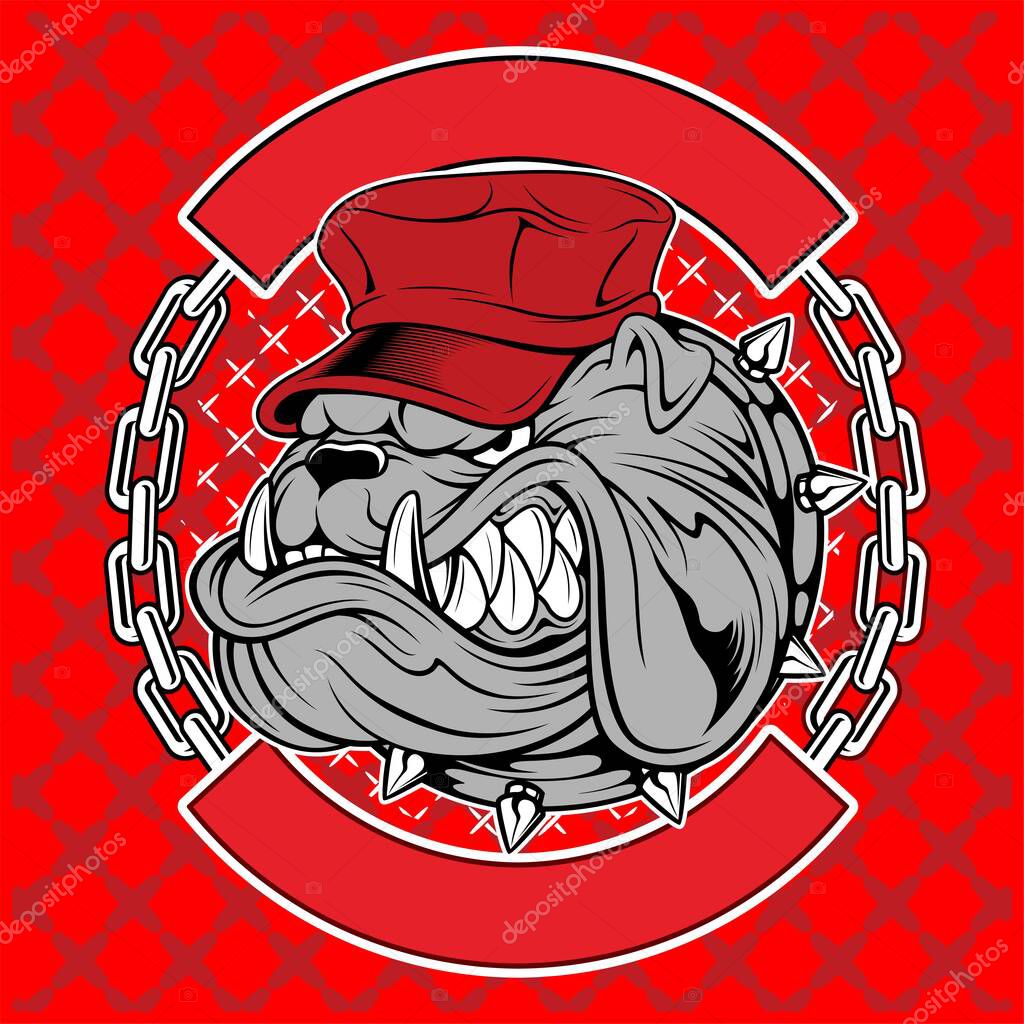 Skull mafia with gun hand drawing vector