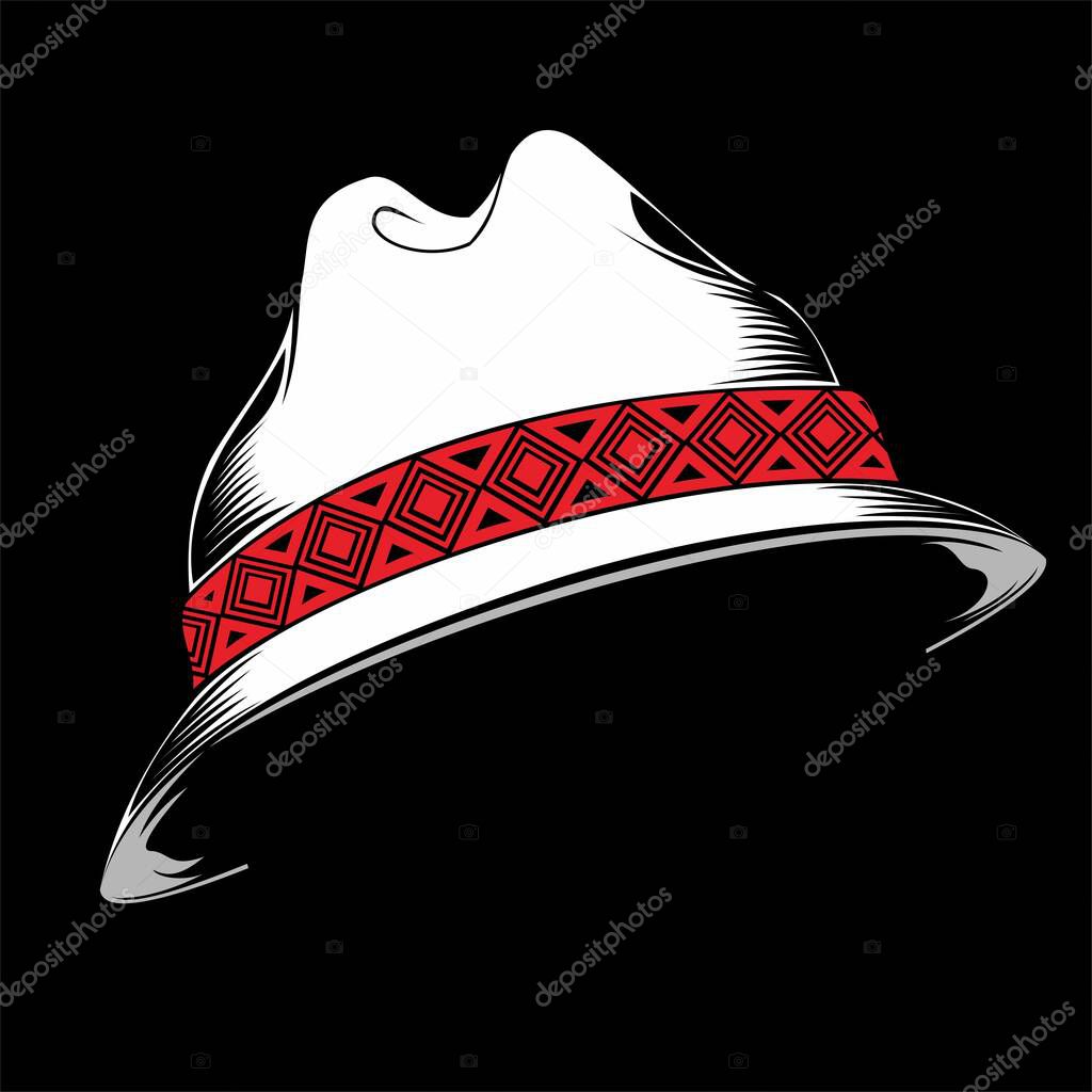 hat hand drawing vector