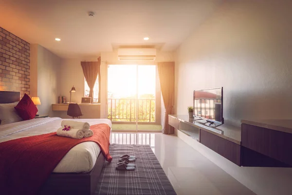 Apartment Bedroom Hotel Interior Design — Stock Photo, Image
