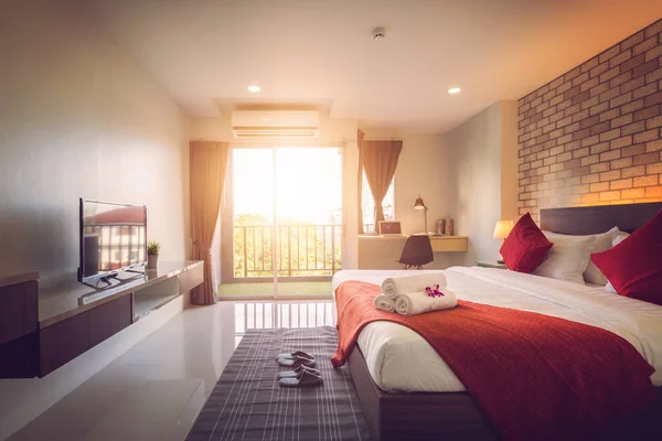Apartment Bedroom Hotel Interior Design — Stock Photo, Image