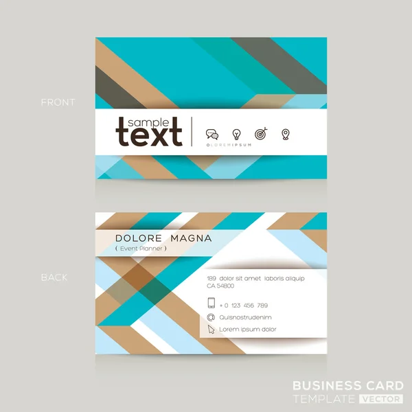 Cartões de visita Modelo com abstrato colorido bandeja forma fundo — Vetor de Stock
