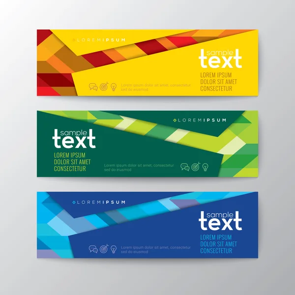 Banners sjabloon met abstracte lijn patroon achtergrond — Stockvector