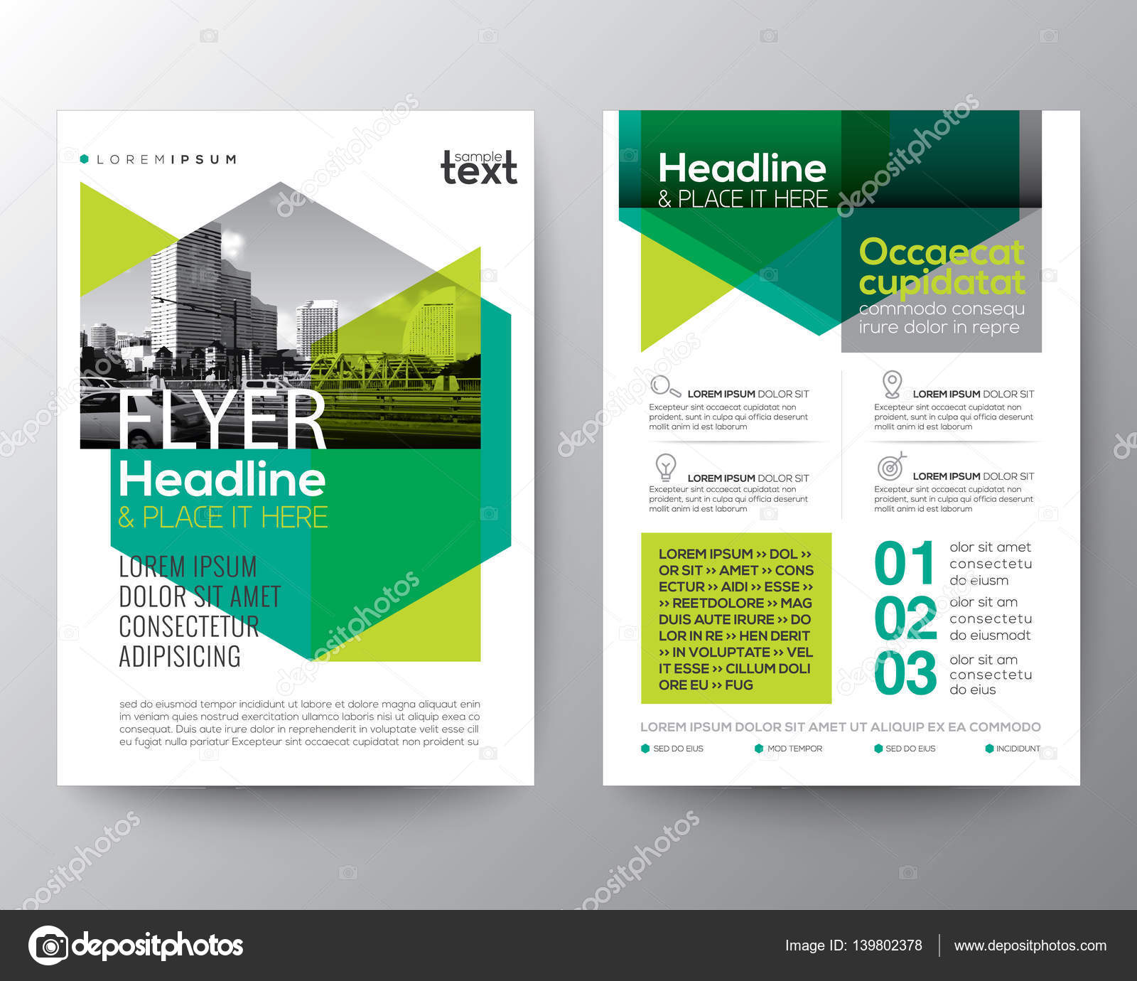 Fundo verde abstrato para folheto de pôster Design de folheto Layout Vetor  de ©kraphix 139802378, image size:1024x883