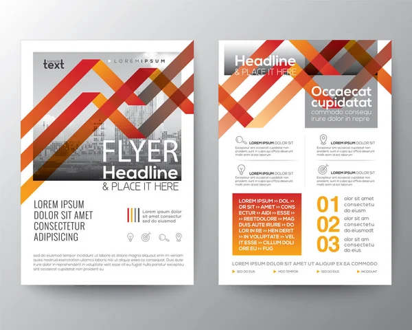 Abstrakt röd linje bakgrund för affisch broschyr Flyer design Layout vector mall — Stock vektor
