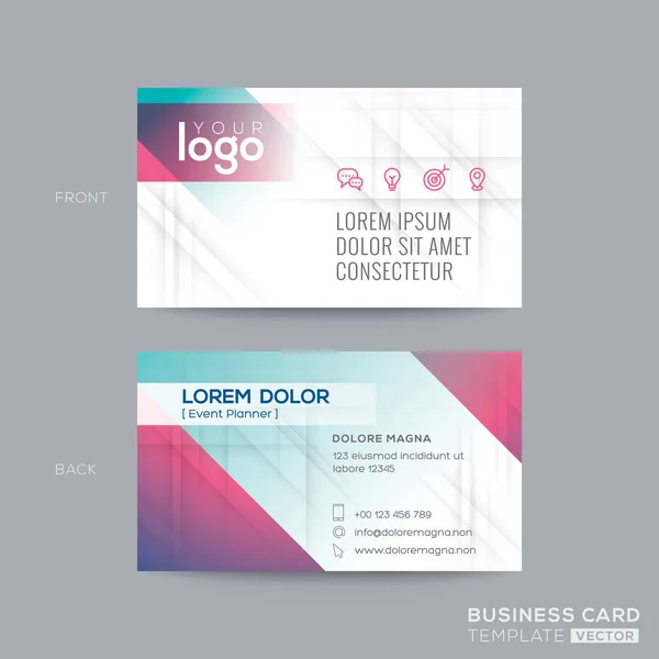 Business card with abstract line background — Stock Vector