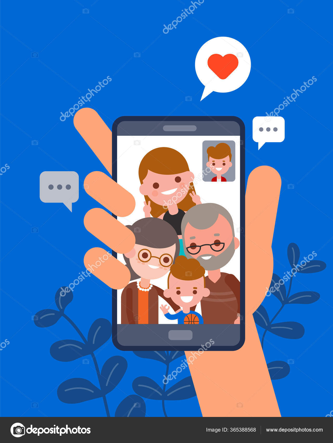Family Time Together Illustration Man Chatting His Family Using Video Vector Image By C Kraphix Vector Stock Family Time Together Illustration Man Chatting His Family Using Video Vector Image By C Kraphix Vector Stock