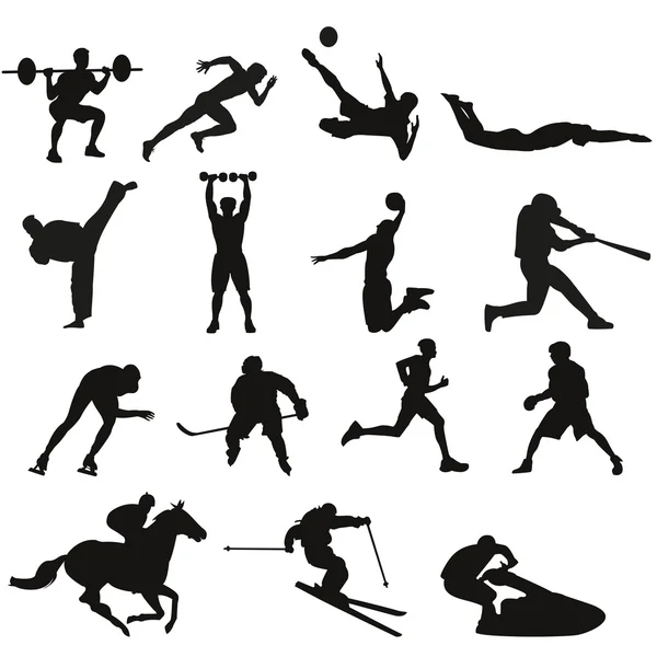 Ensemble de différents sports masculins — Image vectorielle