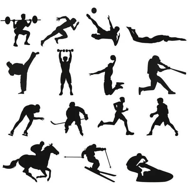 Set van verschillende mannen sporten — Stockvector