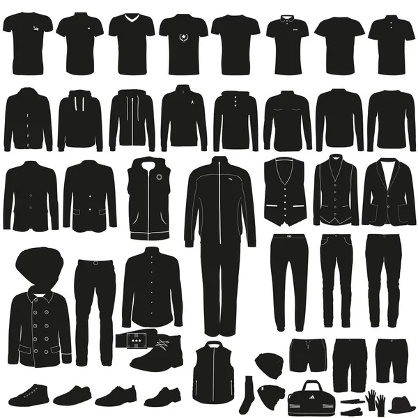 Conjunto de ropa de hombre diferentes — Vector de stock