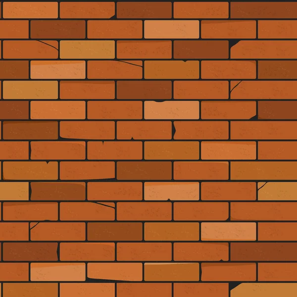 Imagem de parede sem costura de tijolos — Vetor de Stock
