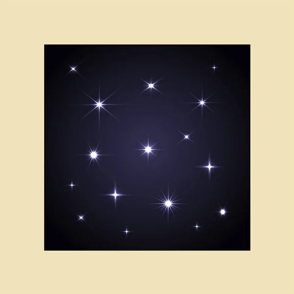 Установленные векторные светящиеся звезды — стоковый вектор