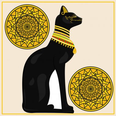 Etnik unsurlar ile Mısır bir kedi bir görüntü 