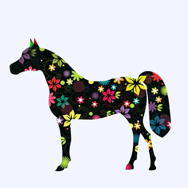 Vektör At beyaz zemin üzerine boyalı 