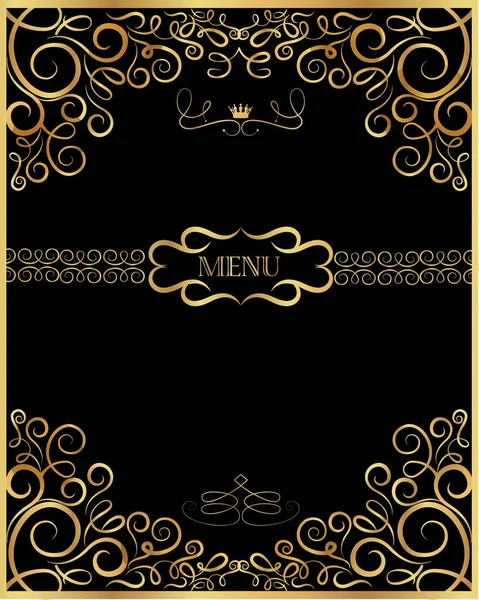 Vector Luxury Background Gold Decorative Elements — Stock Vector