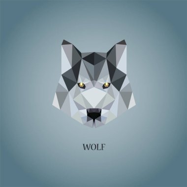 Wolf's logo painted in the style of Poly Low 
