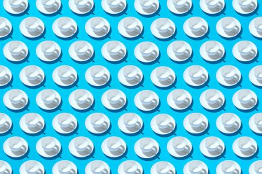 coffee cups on a blue background