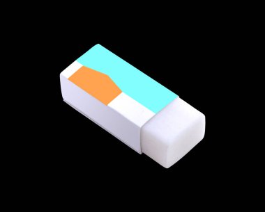 Kırpma yoluyla siyah arka plan üzerinde silgi.