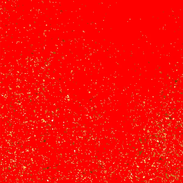 Textura de brillo dorado aislada sobre fondo rojo . — Vector de stock