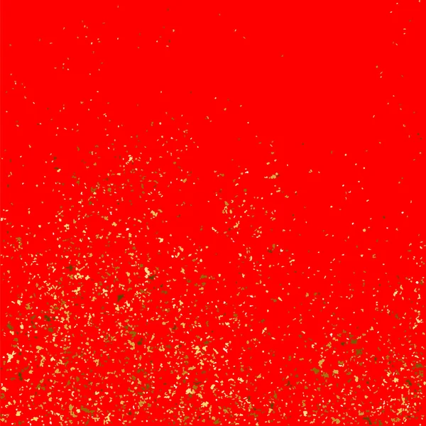 Gold glitter Textur isoliert auf rotem Hintergrund. — Stockvektor