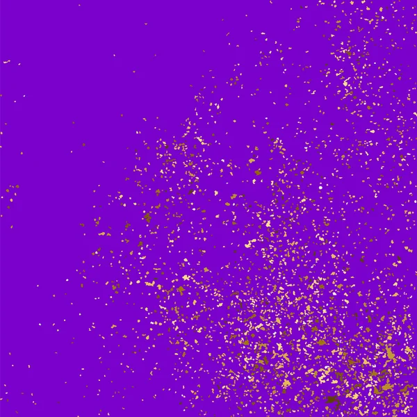 Gold glitter texture isolated on purple background. — Stock Vector