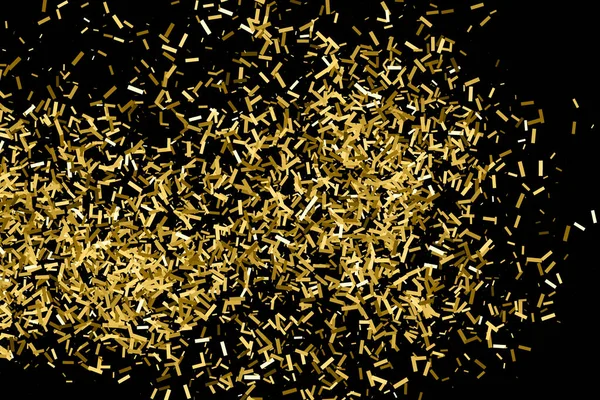 Streamers and confetti. Gold streamers tinsel and - Stock