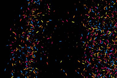 Renkli patlama konfeti. Renkli grenli doku vektör.