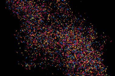 Renkli patlama konfeti. Renkli grenli doku vektör.