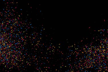 Renkli patlama konfeti. Renkli grenli doku vektör.