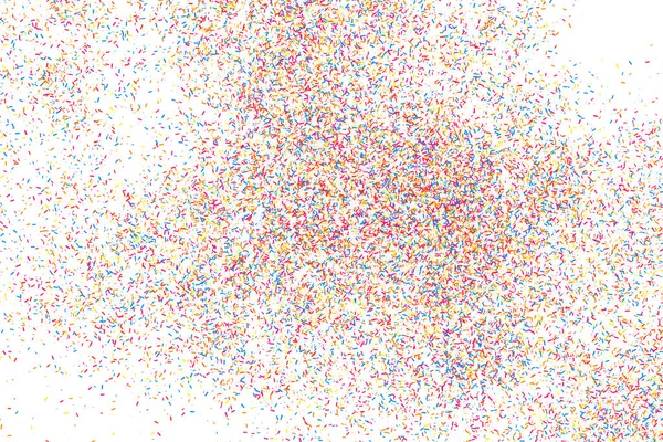 Kleurrijke Explosie Van Confetti Korrelige Abstracte Veelkleurige Textuur Geïsoleerd Witte — Stockvector