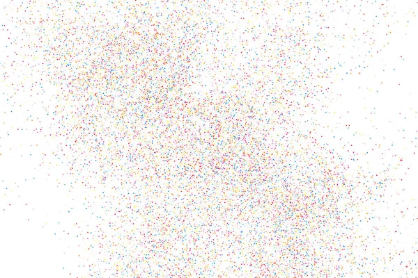 Explosão Colorida Confete Grainy Abstrato Textura Multicolorida Isolado Fundo Branco — Vetor de Stock