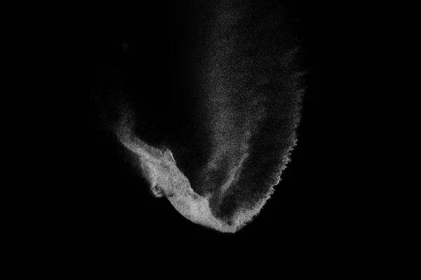 黒に白の粒子の動きを凍結します。 — ストック写真