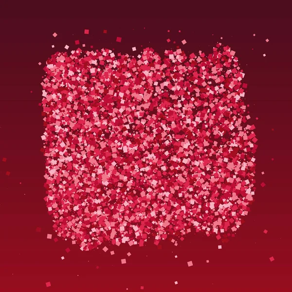 Dieprode explosie van confetti. — Stockvector