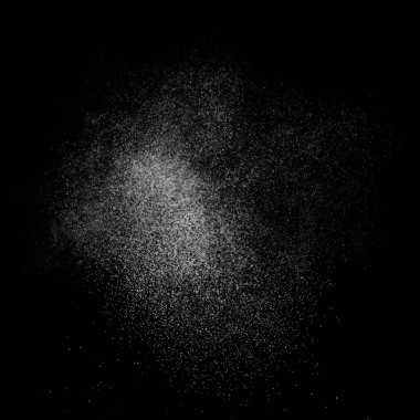 Kare siyah bir zemin üzerine su soyut sıçraması.