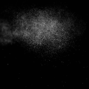 Kare siyah bir zemin üzerine su soyut sıçraması.